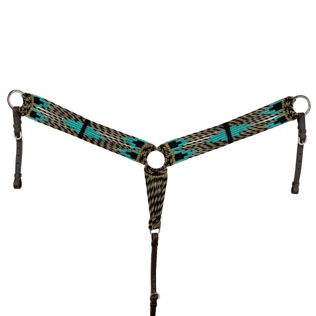 Showman Waves Corded Mohair One Ear Headstall and Breastcollar Set #2