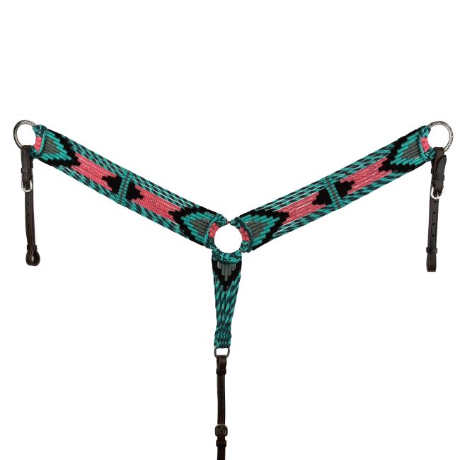 Showman Sangria Corded Mohair Browband Headstall and Breastcollar Set #2