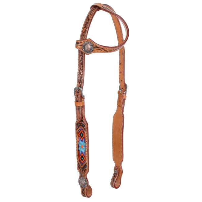 Showman Spirit Star Beaded One Ear Headstall and Breastcollar Set #2