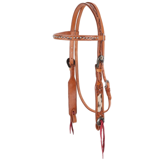 Showman Blossom & Hide Browband Headstall and Breastcollar Set #2