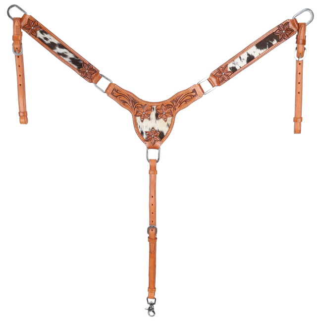 Showman Blossom & Hide Browband Headstall and Breastcollar Set #3