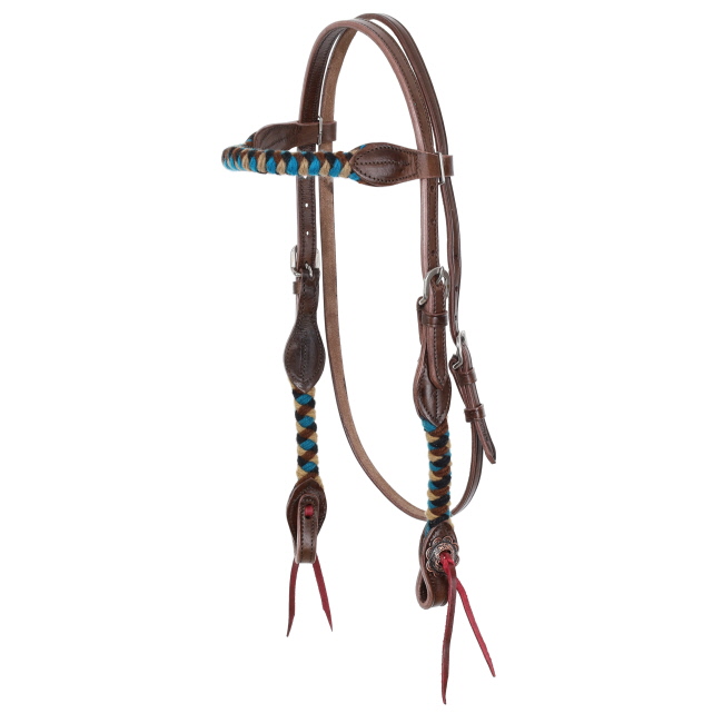 Showman Desert Dawn Mohair Browband Headstall and Breastcollar Set #2