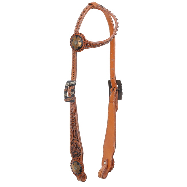 Showman Wild Daisy One Ear Headstall and Breastcollar Set #2