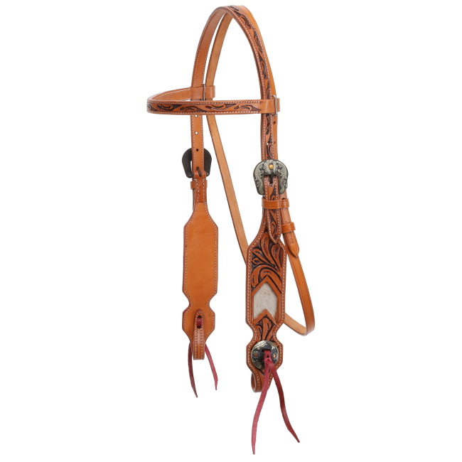 Showman Woodland Hide Browband Headstall and Breastcollar Set #2