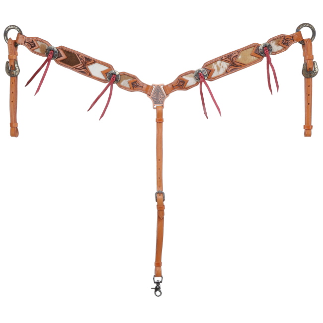 Showman Woodland Hide Browband Headstall and Breastcollar Set #3