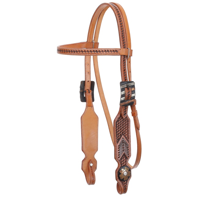 Showman Stitch & Weave Browband Headstall and Breastcollar Set #2