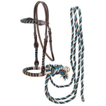 Showman Desert Dawn Mohair Bosal with Reins