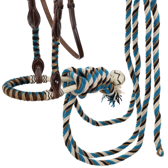 Showman Desert Dawn Mohair Bosal with Reins #2