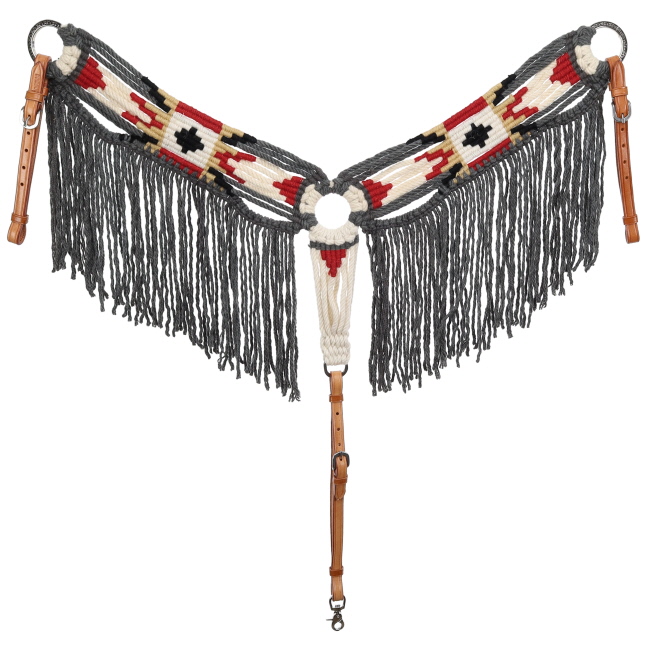 Showman Choctaw Mohair One Ear Headstall and Breastcollar Set #3