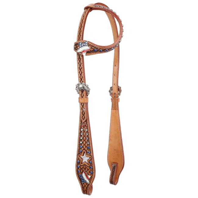 Showman Freedom Star One Ear Headstall and Breastcollar Set #2