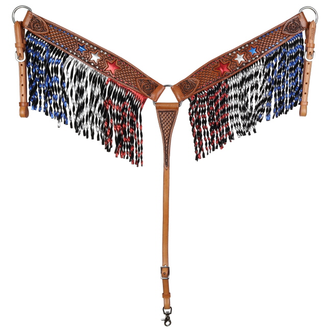 Showman Freedom Star One Ear Headstall and Breastcollar Set #3