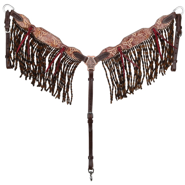 Showman Golden Horn Browband Headstall and Breastcollar Set #3