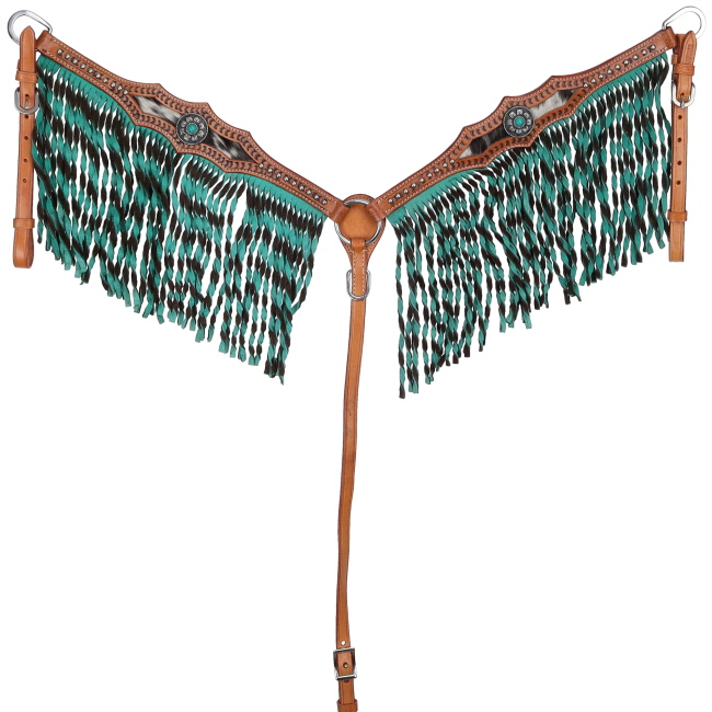 Showman Wrangler Twist Browband Headstall and Breastcollar Set #3