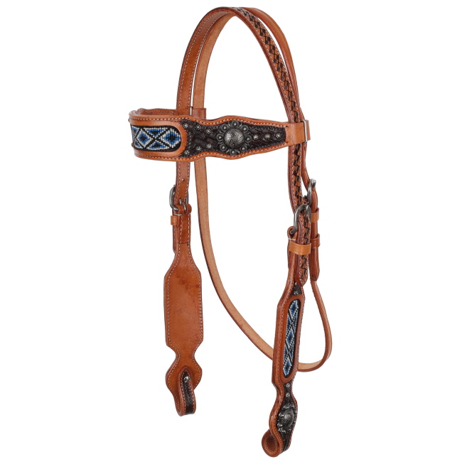 Showman Nightshade Beaded Browband Headstall and Breastcollar Set #2