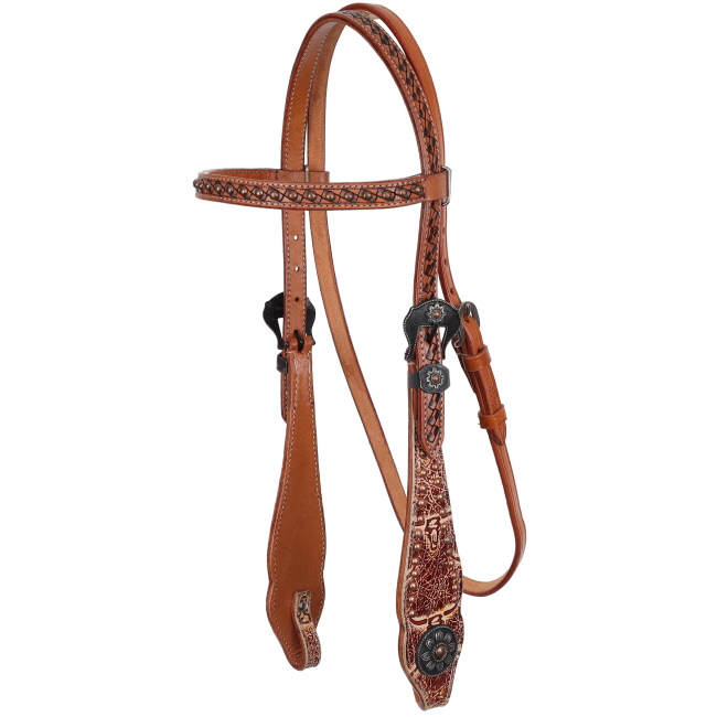 Showman Buffalo Drift Browband Headstall and Breastcollar Set #2