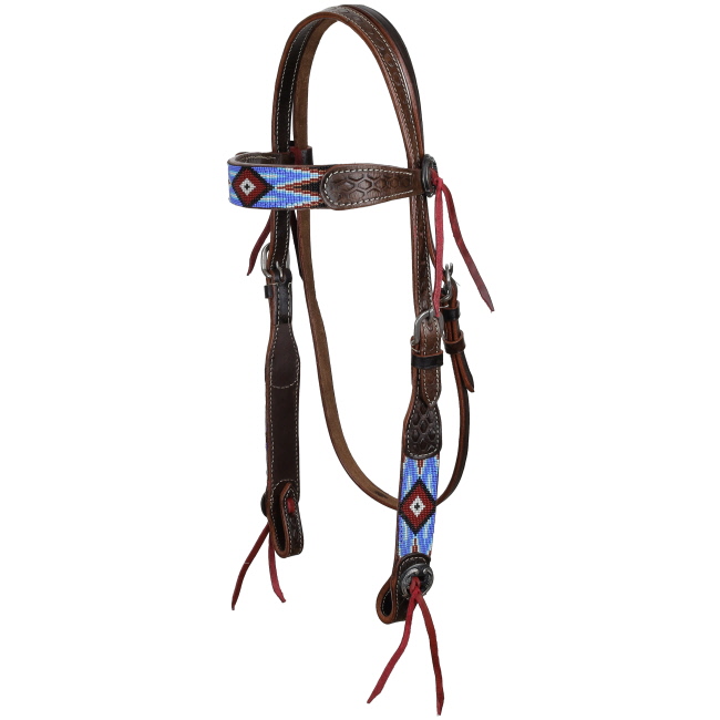 Showman Lakota Sky Beaded Browband Headstall and Breastcollar Set #2