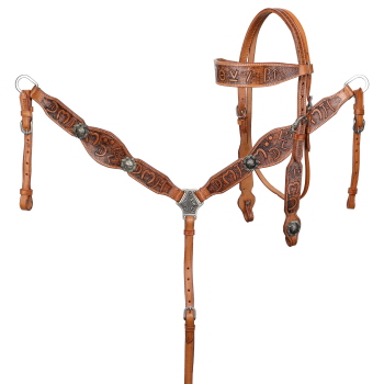 Showman Brandin’ Pen Browband Headstall and Breastcollar Set