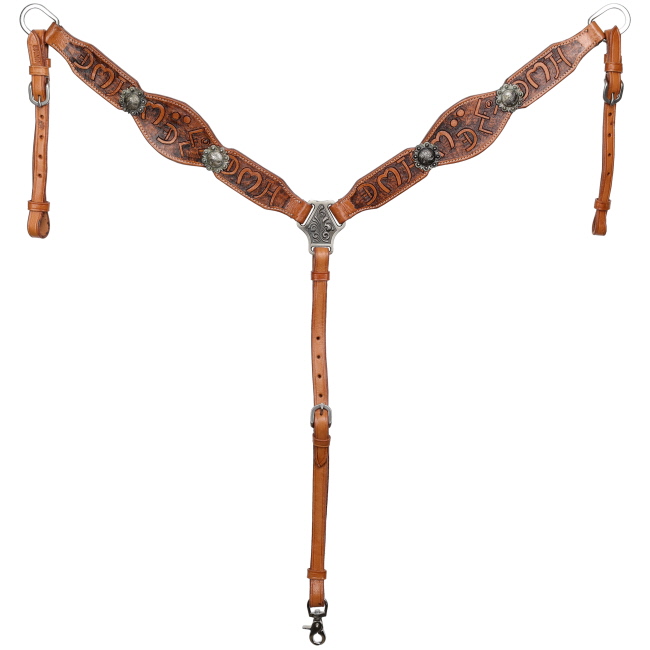Showman Brandin’ Pen Browband Headstall and Breastcollar Set #3