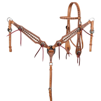 Showman Cow Camp Browband Headstall and Breastcollar Set