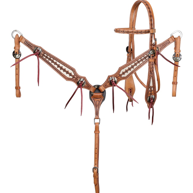 Showman Cow Camp Browband Headstall and Breastcollar Set