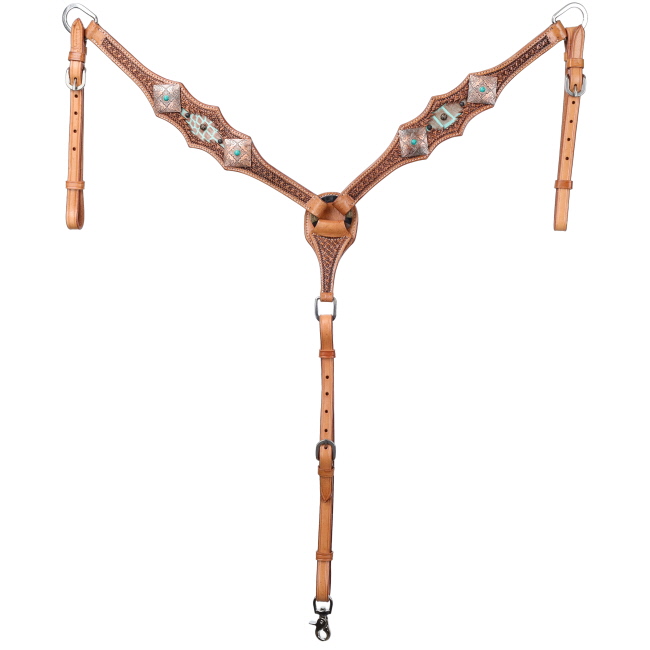 Showman Outlaw Oasis One Ear Headstall and Breastcollar Set #3