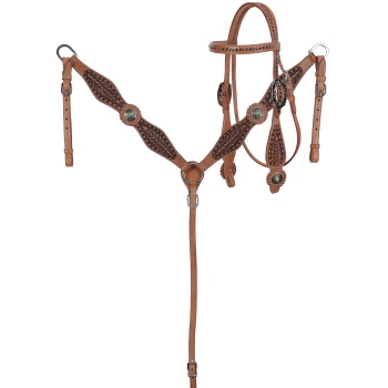 Showman Silverwing Browband Headstall and Breastcollar Set