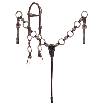 Showman Sunflower Ring One Ear Headstall and Breastcollar Set