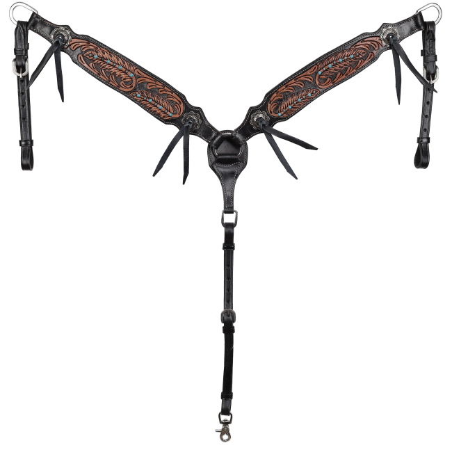 Showman Midnight Wing Browband Headstall and Breastcollar Set #3