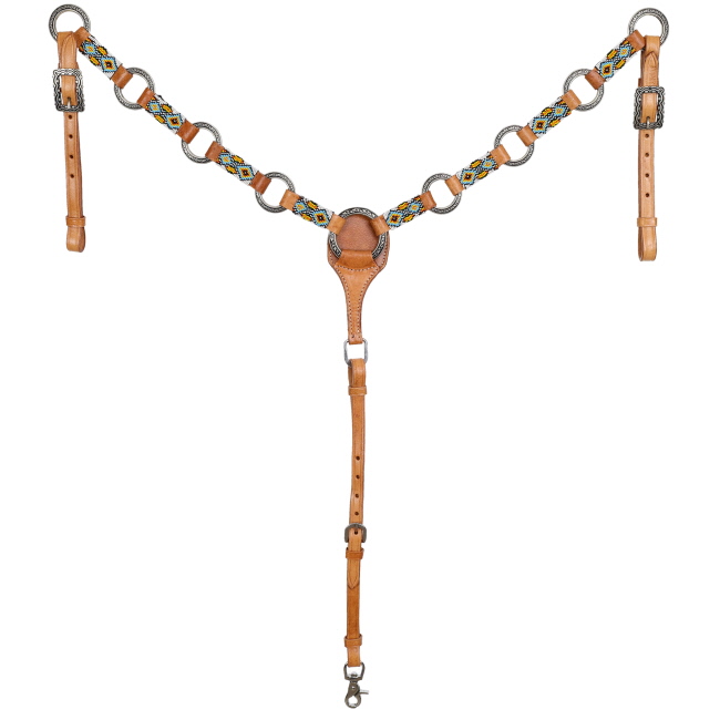 Showman Tribal Ring One Ear Headstall and Breastcollar Set #3