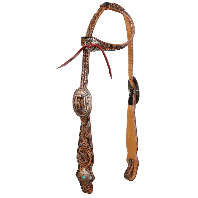 Showman Western Regal One Ear Headstall and Breastcollar Set #2