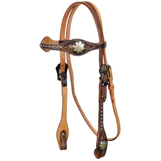 Showman Sterling Floral Browband Headstall and Breastcollar Set #2