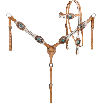Showman Southern Belle Browband Headstall and Breastcollar Set