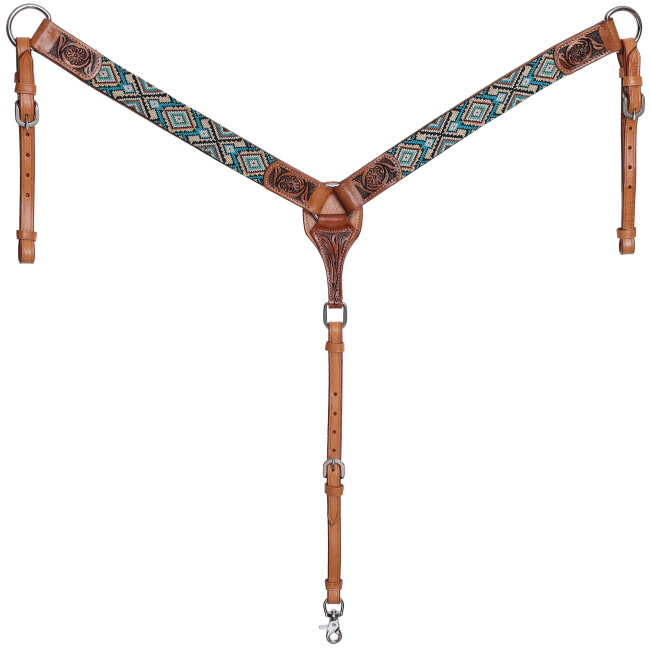 Showman Tucson Beaded Browband Headstall and Breastcollar Set #3