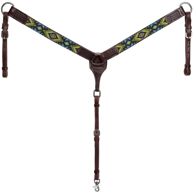 Showman Voltage Beaded Browband Headstall and Breastcollar Set #3