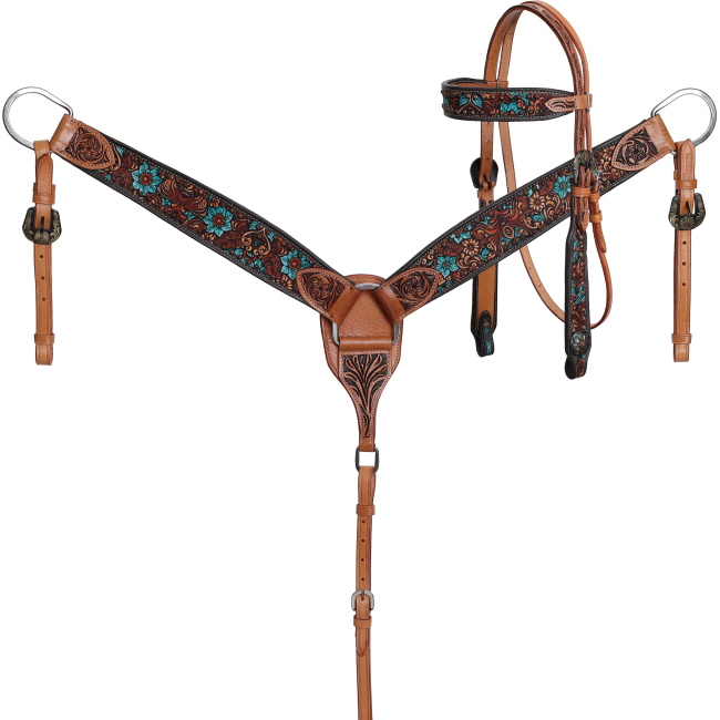 Showman Laurel Browband Headstall and Breastcollar Set