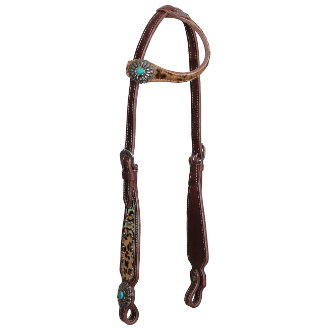 Showman Leopard Luxe One Ear Headstall and Breastcollar Set #2