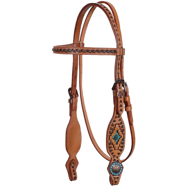 Showman Desert Croc Browband Headstall and Breastcollar Set #2