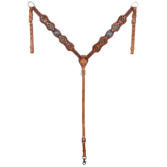 Showman Desert Croc Browband Headstall and Breastcollar Set #3
