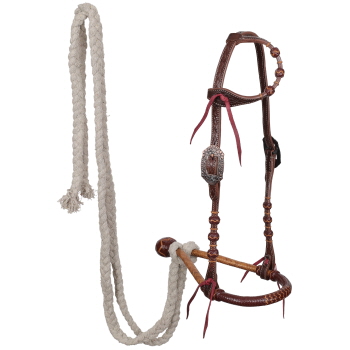 Showman Rustic Reign One Ear Bosal Headstall