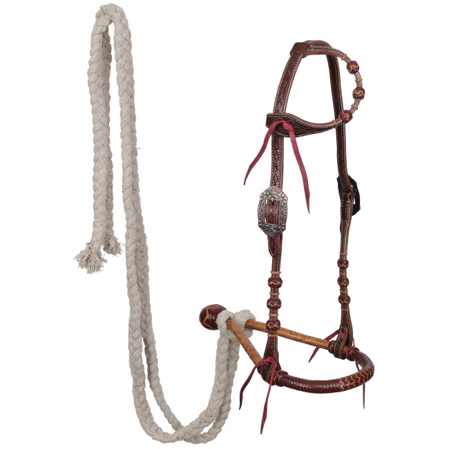 Showman Rustic Reign One Ear Bosal Headstall
