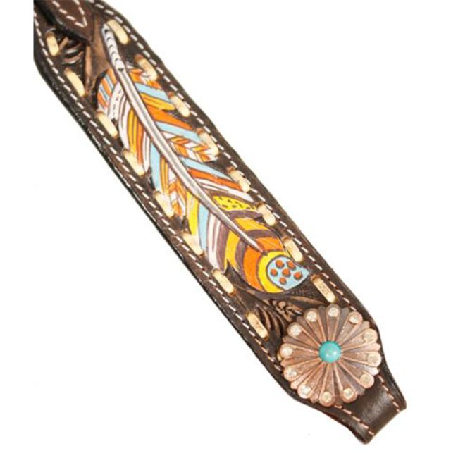 Showman Feathered Heritage Browband Headstall and Breastcollar Set #3