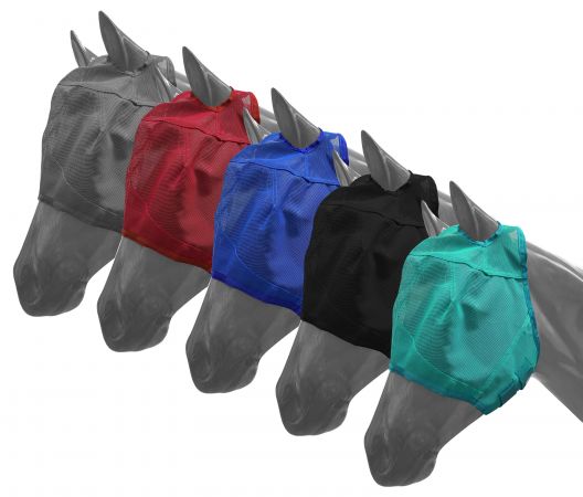 Showman Mesh Rip Resistant Pony Size Fly Mask No Ears with Velcro Closure