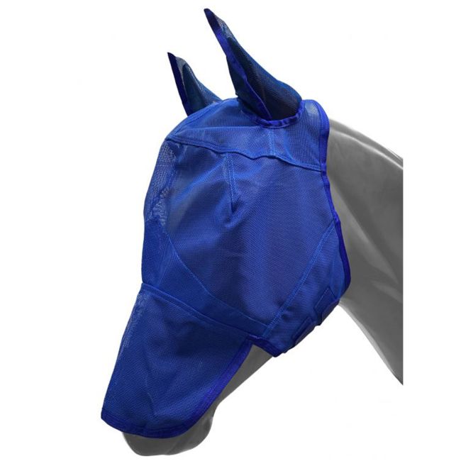 Showman Long Nose Mesh Rip Resistant Pony Size Fly Mask with Ears and Velcro Closure #3