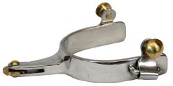 Showman stainless steel horizontal rowel spur