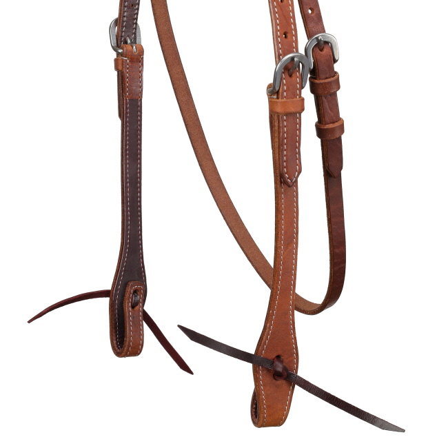 Showman Classic Stitch Argentina Cow Leather Browband Headstall #2