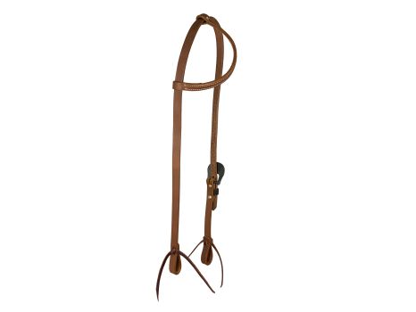 Showman Argentina Cow Leather One Ear Headstall With Gold Engraved Overlayed Buckle #2