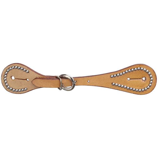 Showman Ladie's Argentina Cow Leather Studded Silver Spur Strap #2