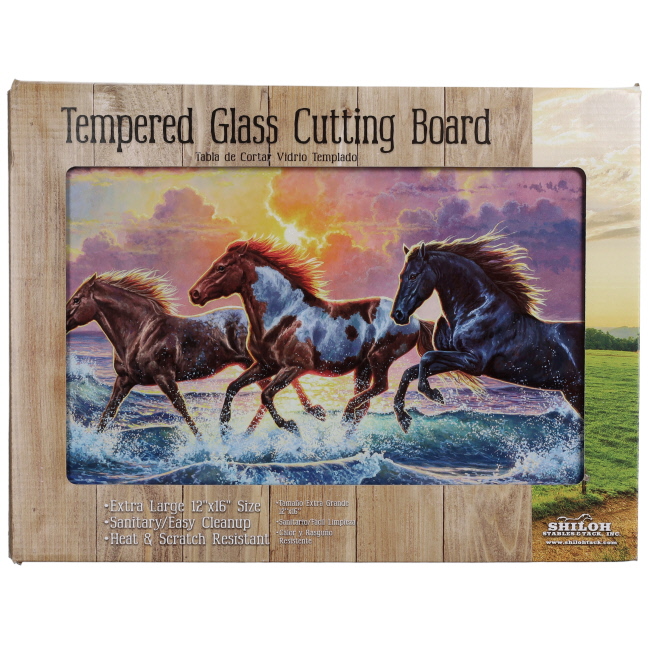 Sunset Surge Tempered Glass Cutting Board #2