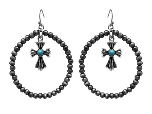 Western Najova Beaded Hoop Earrings