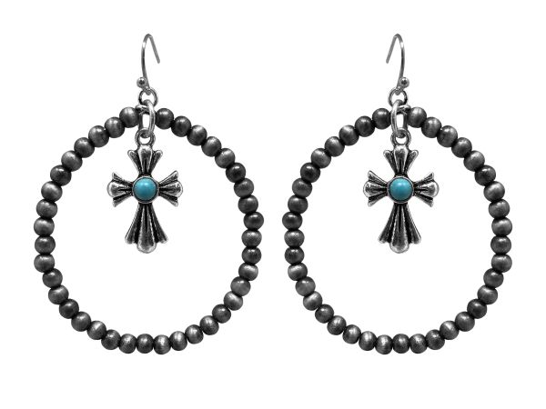 Western Najova Beaded Hoop Earrings